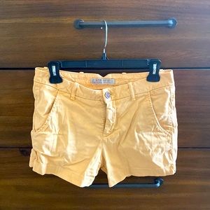 Yellow/orange cargo short from Zara Basics